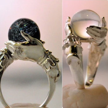 Unisex Kreatívok Retro Szerencsés Gyöngyök Gyűrű, Ékszerek, Divat Személyiség Gyűrű FS99