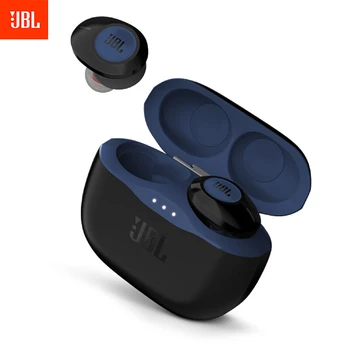 Eredeti JBL T120 TWS Bluetooth Fülhallgató Igaz Vezeték nélküli Fejhallgató Hordozható In-ear Mini Headset Töltő Doboz Mikrofon