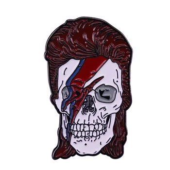 Lightining Bolt David Bowie Csontváz Jelvény Nincs több legendás, mint Bowie, meg a gitár.
