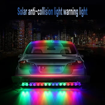 1db LED Napenergia Tárolás Villogó Figyelmeztető Lámpa Vezeték nélküli Autó Auto Szuper Fényes Színes Egyetemes lakberendezés