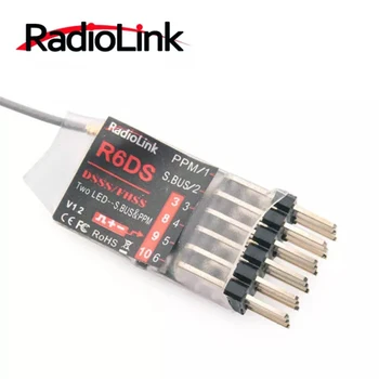 Radiolink R6DS Vevő 2.4 G 6CH PPM PWM SBUS Kimeneti Kompatibilis AT9 AT9S AT10 AT10II Adó
