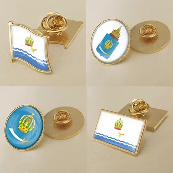 Címere Asztrahán Terület Asztrahán az orosz Föderáció Zászló Hajtóka Csapok Broochs Jelvények