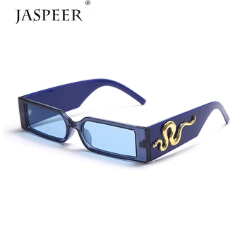 JASPEER Divat Vintage Napszemüveg Női Márka Tervezője Retro Téglalap napszemüvegek Női Ins Népszerű Színes Négyzet Szemüveg